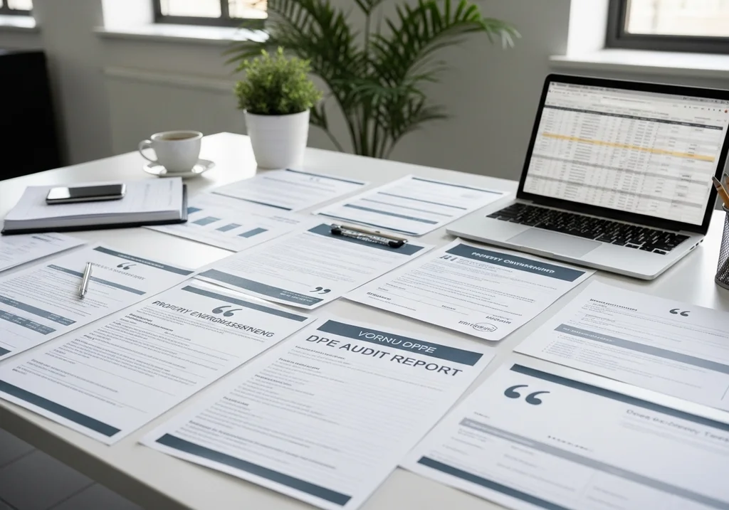 bureau moderne documents financiers