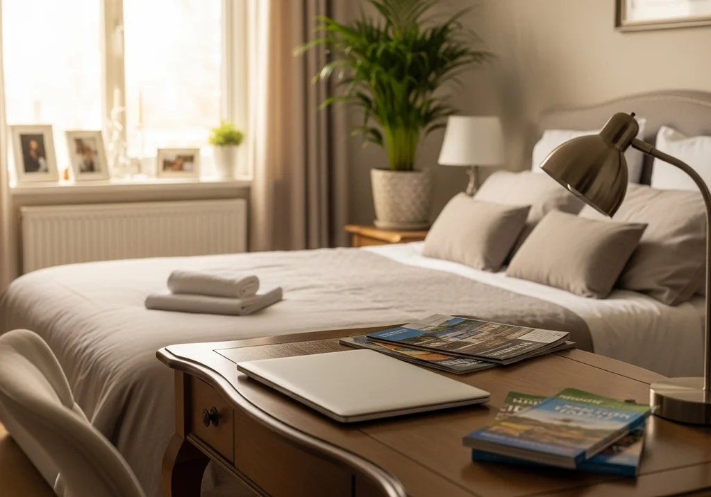 chambre invitante confortable