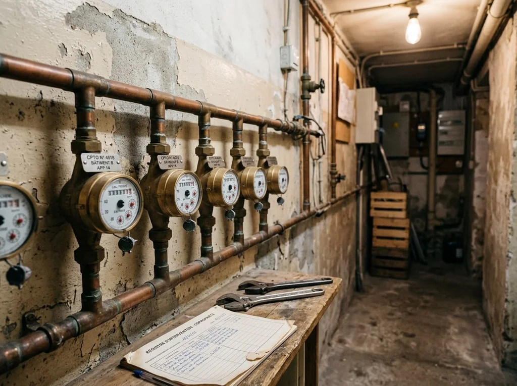 compteurs eau immeuble parisien