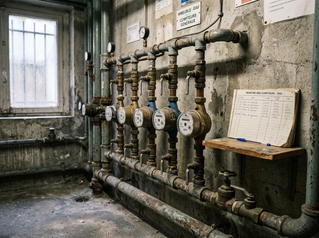 compteurs eau immeuble photojournalisme