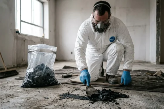 Retirer une colle bitumineuse amiantée : obligations légales et conduite du chantier
