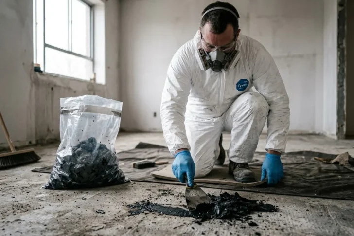Retirer une colle bitumineuse amiantée : obligations légales et conduite du chantier